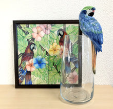 Carregar imagem no visualizador da galeria, Ilustração Pássaros Trotical, Araras, Papagaios, Quadro, Decoração, Reprodução do Original, Edição Limitada, Número de série, tamanho Médio