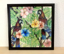 Carregar imagem no visualizador da galeria, Ilustração Pássaros Trotical, Araras, Papagaios, Quadro, Decoração, Reprodução do Original, Edição Limitada, Número de série, tamanho Médio