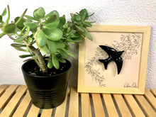 Carregar imagem no visualizador da galeria, Quadro Azulejo Andorinha, Revoada - 24x24cm