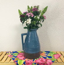 Carregar imagem no visualizador da galeria, Jarro de Cerâmica 16x25cm (Castanho e Azul Acinzentado)