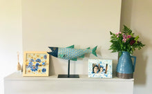 Carregar imagem no visualizador da galeria, Jarro de Cerâmica 16x25cm (Castanho e Azul Acinzentado)