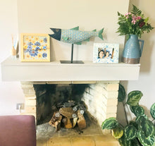 Carregar imagem no visualizador da galeria, Jarro de Cerâmica 16x25cm (Castanho e Azul Acinzentado)