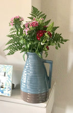 Carregar imagem no visualizador da galeria, Jarro de Cerâmica 16x25cm (Castanho e Azul Acinzentado)