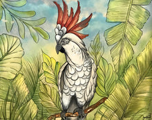 Carregar imagem no visualizador da galeria, Quadro de Azulejo, Pintado à Mão, com Modura, Pintura Original, Natureza, Pássaro, Decoração Casa de Campo, Arte, Floresta, Ave