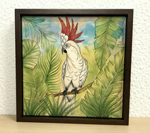 Carregar imagem no visualizador da galeria, Quadro de Azulejo, Pintado à Mão, com Modura, Pintura Original, Natureza, Pássaro, Decoração Casa de Campo, Arte, Floresta, Ave