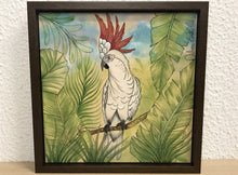Carregar imagem no visualizador da galeria, Quadro de Azulejo, Pintado à Mão, com Modura, Pintura Original, Natureza, Pássaro, Decoração Casa de Campo, Arte, Floresta, Ave