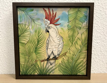 Carregar imagem no visualizador da galeria, Quadro de Azulejo, Pintado à Mão, com Modura, Pintura Original, Natureza, Pássaro, Decoração Casa de Campo, Arte, Floresta, Ave