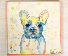 Carregar imagem no visualizador da galeria, Azulejo 20cm, Pintado à Mão, Pet, Dog, Animal de Estimação, Cachorro Buldogue, Quadro, Decorativo, para Penduarar, Pop Art, Pintura Original