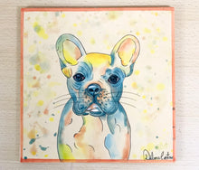 Carregar imagem no visualizador da galeria, Azulejo 20cm, Pintado à Mão, Pet, Dog, Animal de Estimação, Cachorro Buldogue, Quadro, Decorativo, para Penduarar, Pop Art, Pintura Original