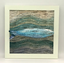 Carregar imagem no visualizador da galeria, Sardinha, Pintura, Azulejo, Decoração, peixinhos, Azul, fundo do mar, Quadro de Sardinha, azulejo de cerâmica, sardinha portuguesa, Tradicional Português,
