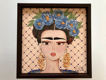Carregar imagem no visualizador da galeria, Quadro de Azulejo, Pintado à Mão, com Moldura, Pintura Original, Frida kahlo, Pop Art, Decoração, Arte para Pendura,
