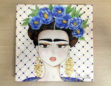 Carregar imagem no visualizador da galeria, Quadro com Pintura Frida, Pop Art, Pintura Pop, frida kahlo, Tela Impressa, Quadro divertido, Tela, Impressão em Tela, Arte, Decoração
