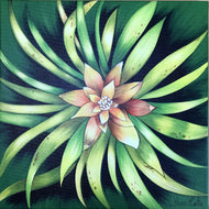 Quadro com Pintura de Bromélia, Tropical, Exótico, Tela, Quadro, Impressão em Tela, Art impressa, Art, Bôtanica, Floresta triopical, decor