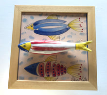Carregar imagem no visualizador da galeria, Quadro Azulejo Sardinha, Moderno - 24x24cm
