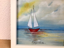 Carregar imagem no visualizador da galeria, Quadro Painel de azulejos (O Barquinho) 23,5x 43,5cm
