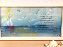 Carregar imagem no visualizador da galeria, Quadro Painel de azulejos (O Barquinho) 23,5x 43,5cm
